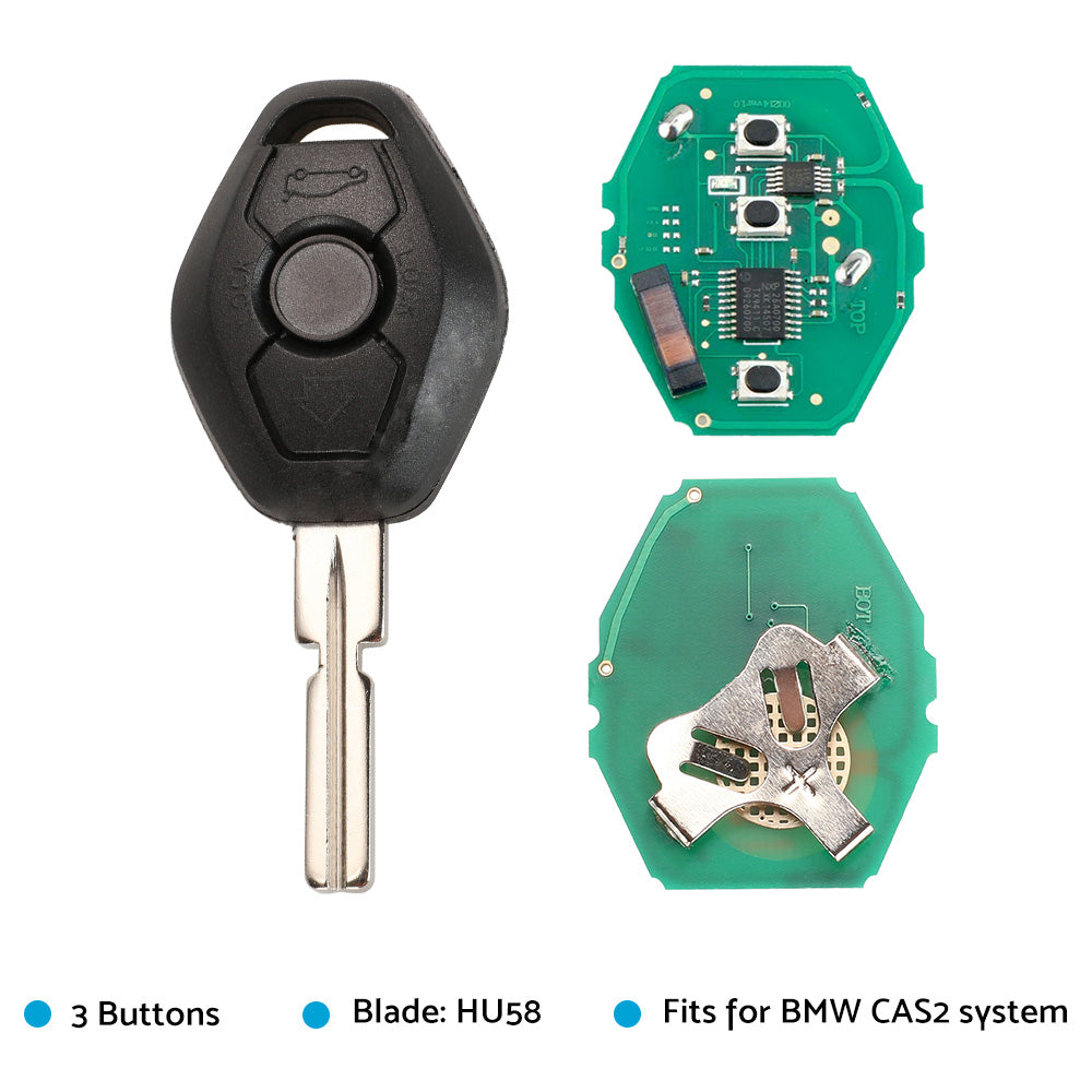 3 Buttons 315MHz Remote Car Key ID46 Suitable for BMW 1 Series E81