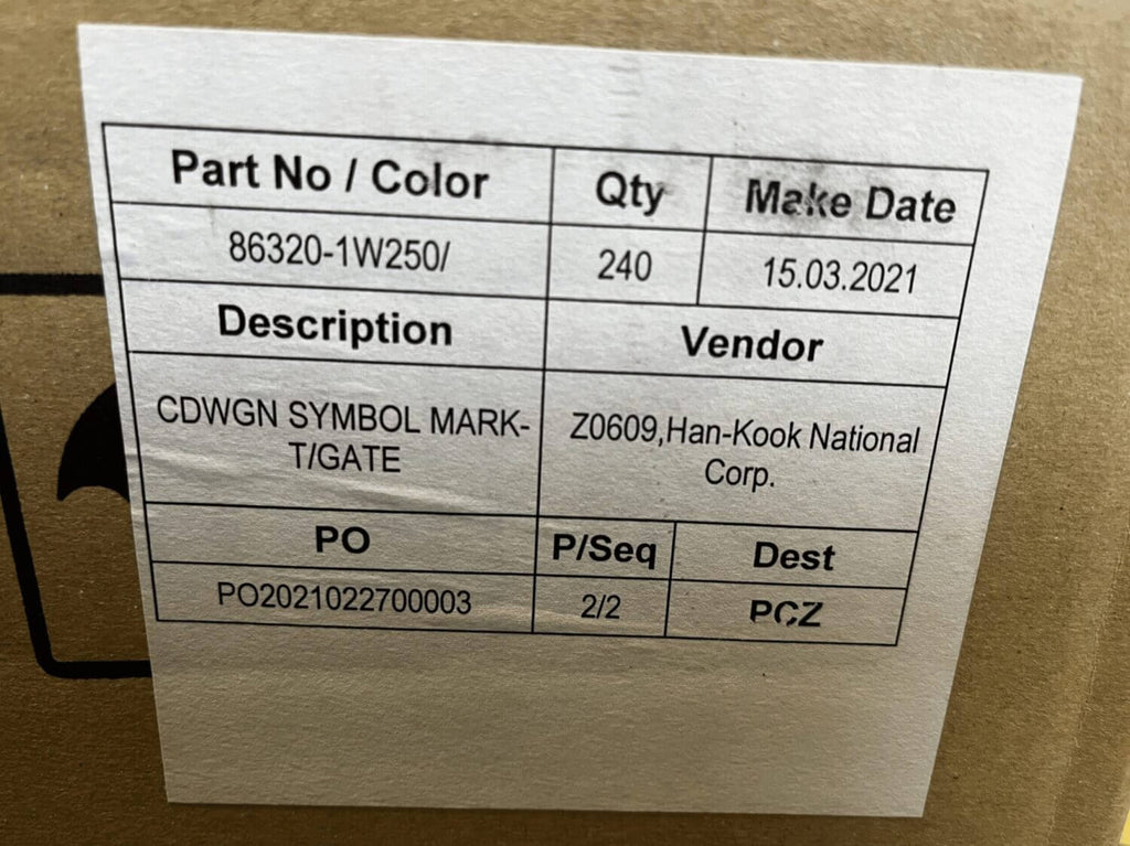 NOWY ORYGINALNY PRZEDNI EMBLEMAT ZNACZEK NAPIS KIA SELTOS NIRO EV RIO FORTE 86320-1W250