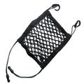 2Pcs Elastic Car Storage Net Bag Between Seat Organizer Barrier Black