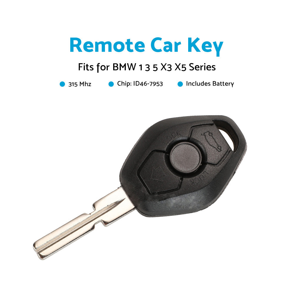 3 Buttons 315MHz Remote Car Key ID46 Suitable for BMW 1 Series E81