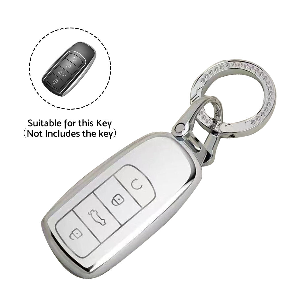 Car Remote Key Fob Case Cover TPU White Suitable for Chery Omoda 5