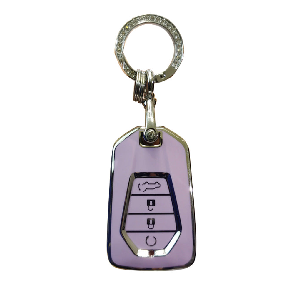 TPU Car Remote Key Fob Cover Suitable for Isuzu D-Max 4 Button Purple