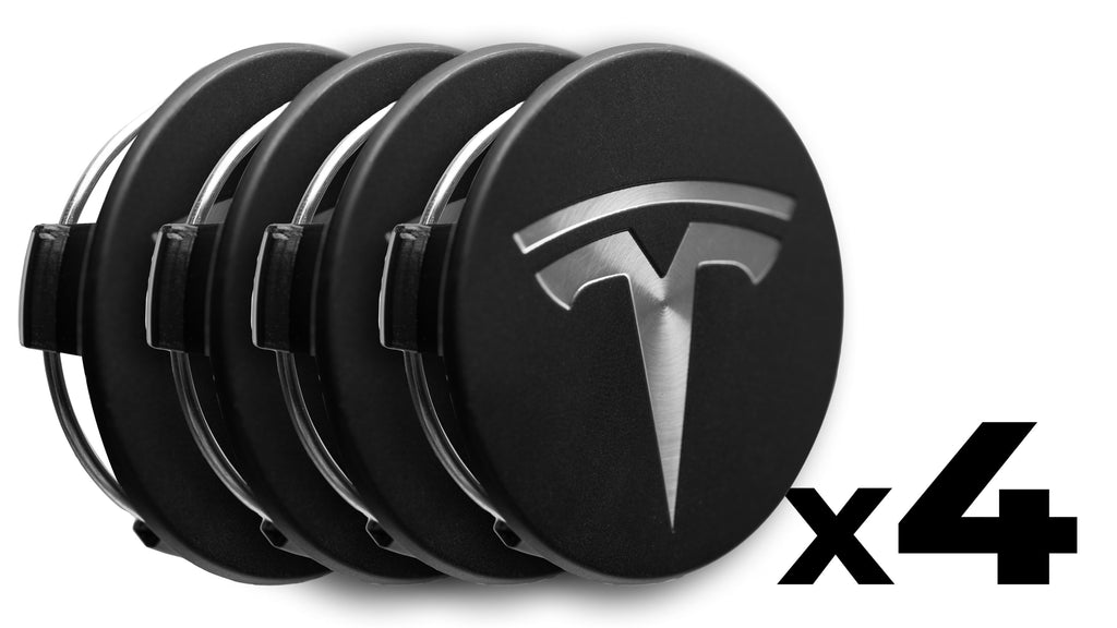Radnabenabdeckungen mit Logo (4x) für Tesla Model 3/Y/S