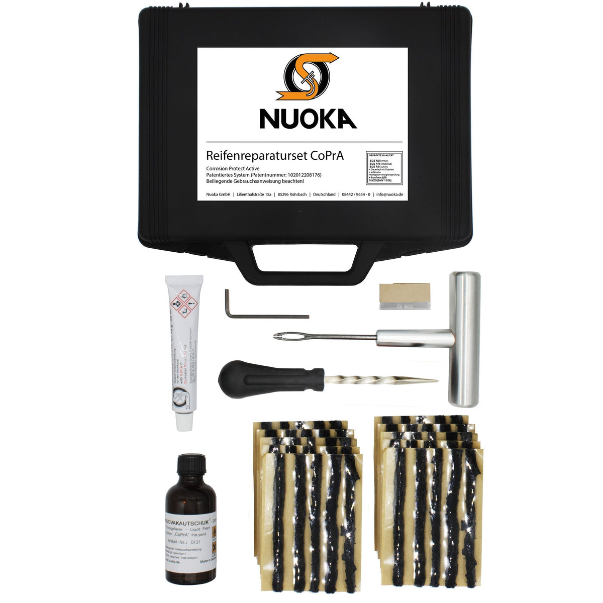 CoPrA tire repair kit for tubeless tires