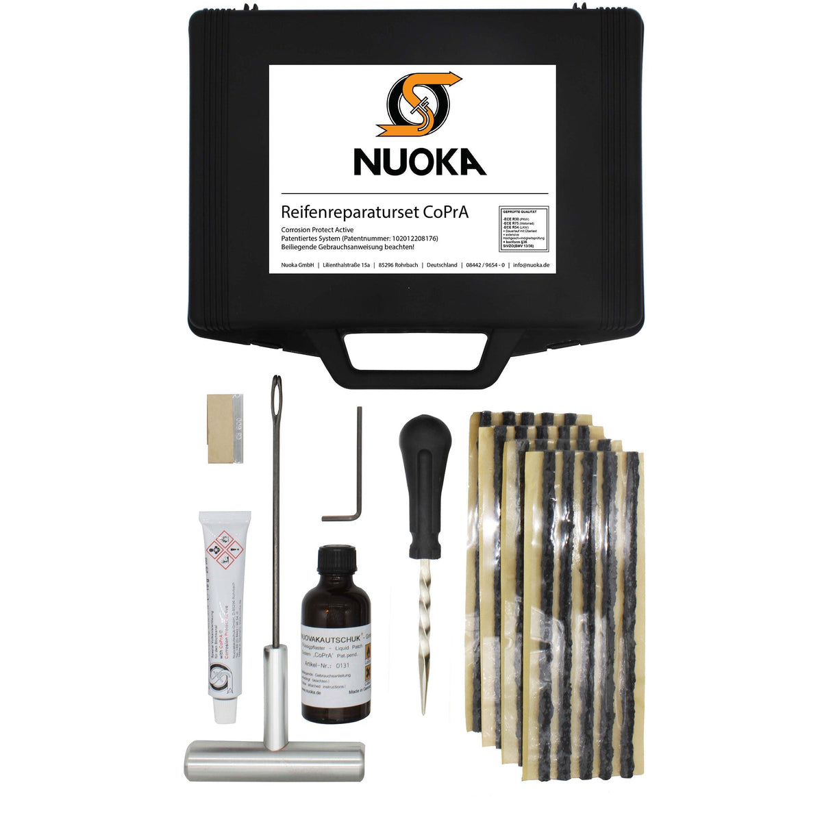 CoPrA tire repair kit for tubeless tires